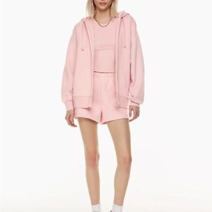 Aritzia TNA boyfriend cozy fleece zip up